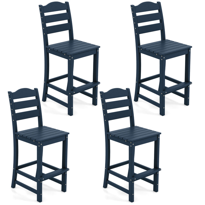 Giantex Patio Tall Bar Chair with Backrest and Footrest