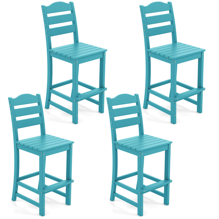 Giantex Patio Tall Bar Chair with Backrest and Footrest