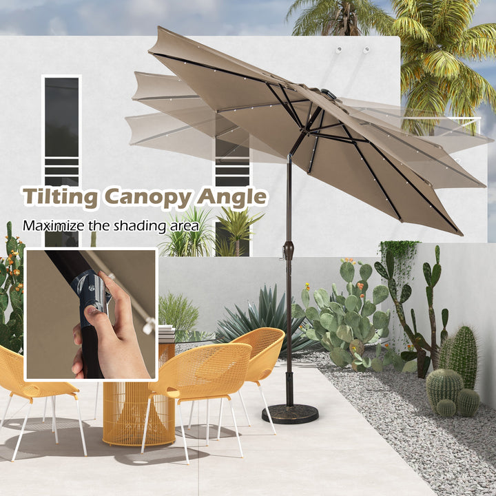 Buy 10ft Solar Patio Umbrella with Lights Buy 10ft Solar Patio Umbrella with Lights