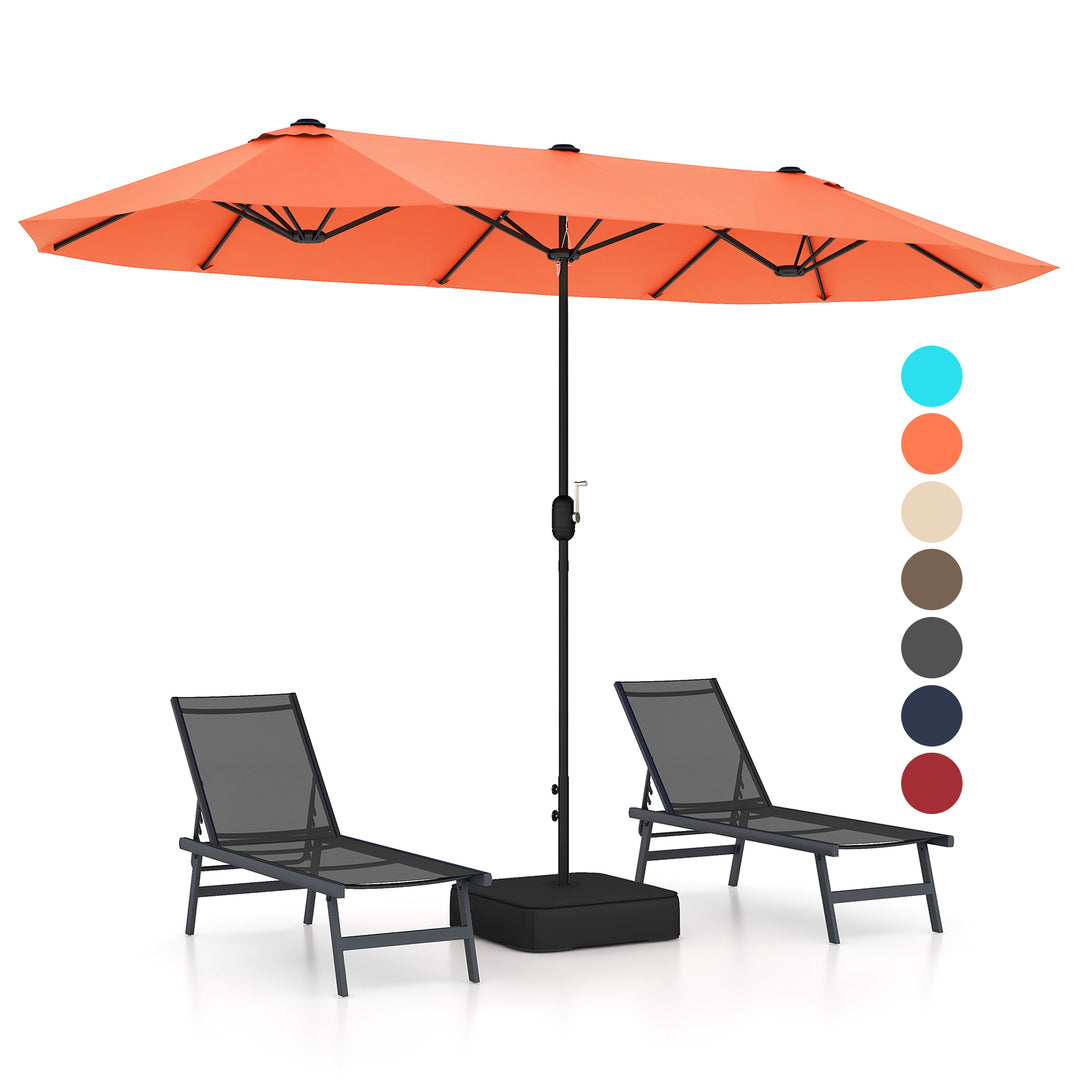 large patio umbrella nearby Giantex 13ft Large Patio Umbrella with Base Orange