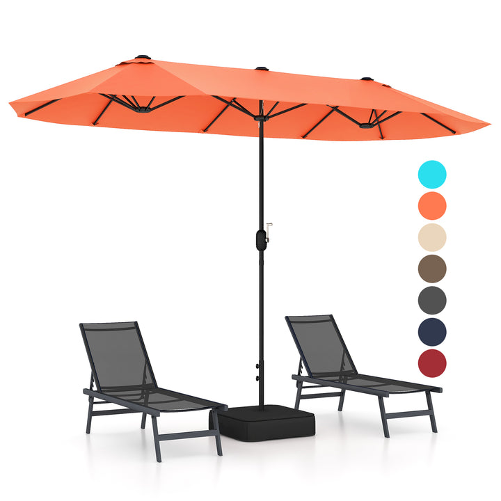 Giantex 13ft Large Patio Umbrella with Base Orange Giantex 13ft Large Patio Umbrella with Base Orange