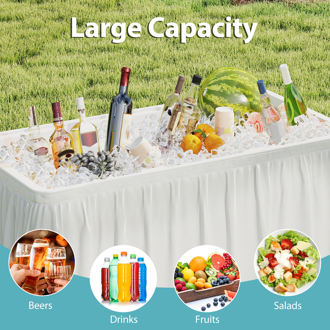 Giantex Folding Ice Cooler Table with Drain