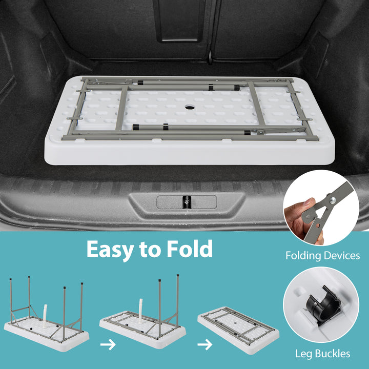Giantex Folding Ice Cooler Table with Drain