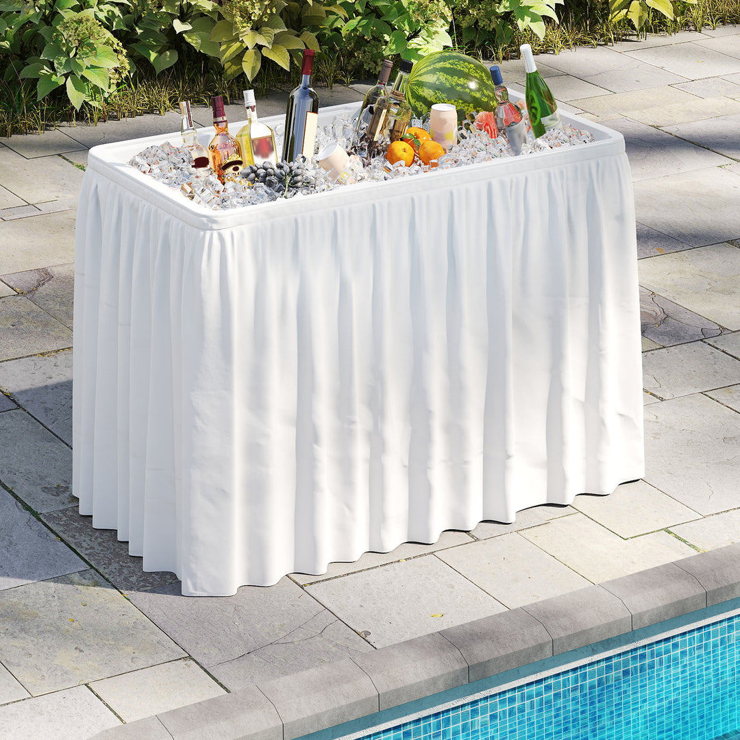 Giantex Folding Ice Cooler Table with Drain