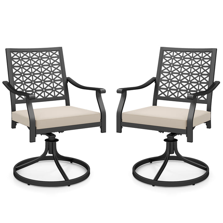 Giantex 2 or 4 Pack Swivel Outdoor Chairs, Patio Dining Rocking Chairs