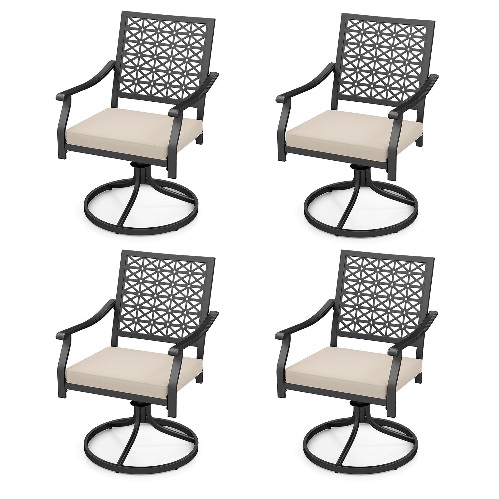 Giantex 2 or 4 Pack Swivel Outdoor Chairs, Patio Dining Rocking Chairs