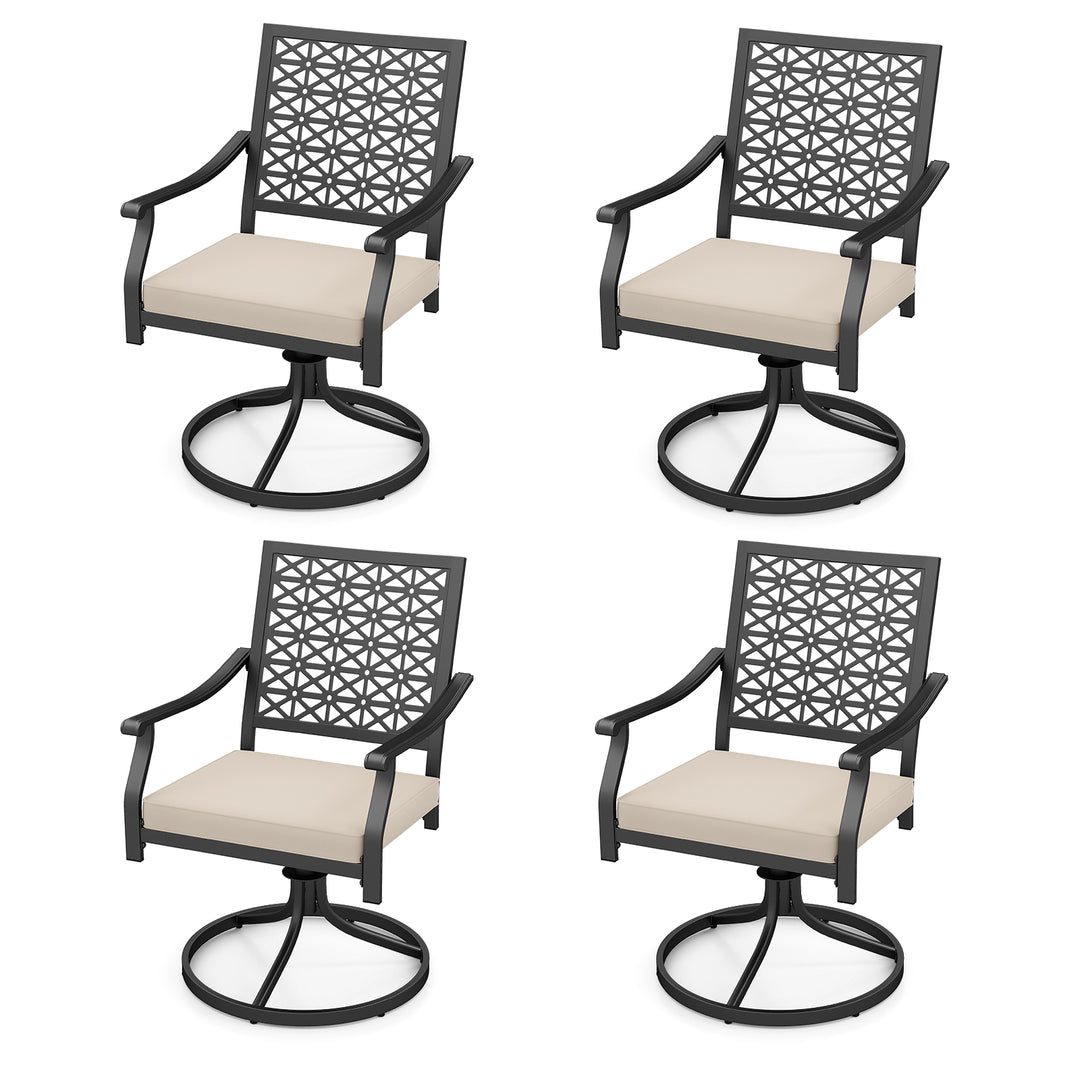 Giantex 2 or 4 Pack Swivel Outdoor Chairs, Patio Dining Rocking Chairs