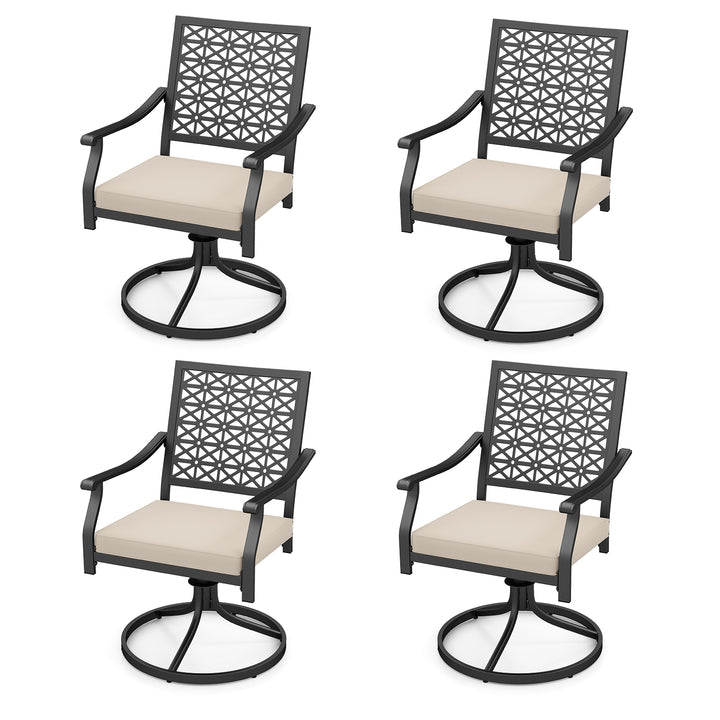 Giantex 2 or 4 Pack Swivel Outdoor Chairs, Patio Dining Rocking Chairs