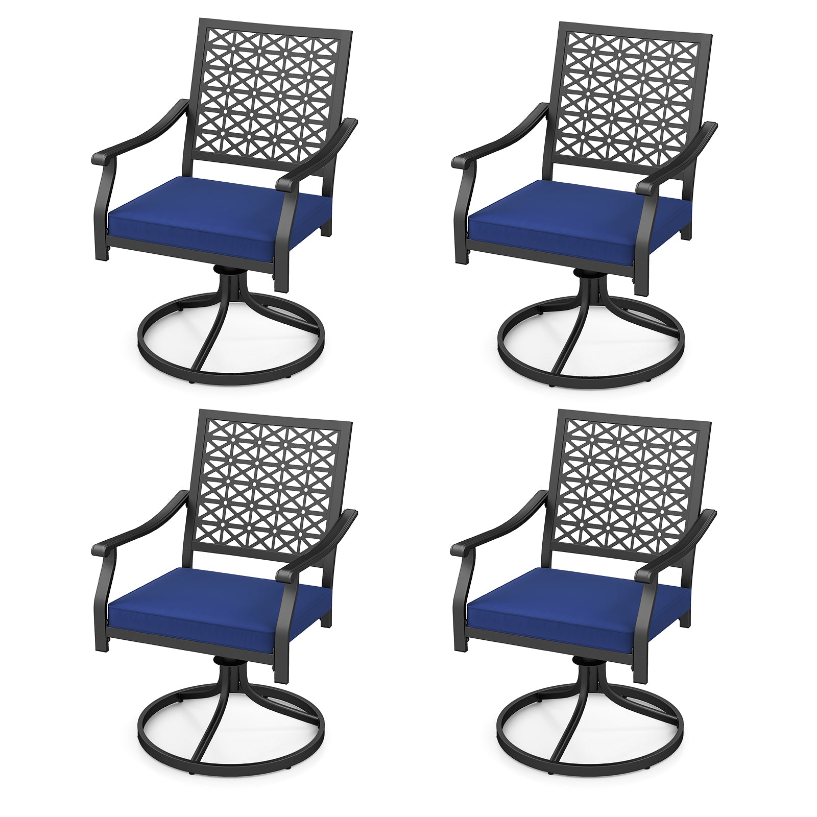 Giantex 2 or 4 Pack Swivel Outdoor Chairs, Patio Dining Rocking Chairs