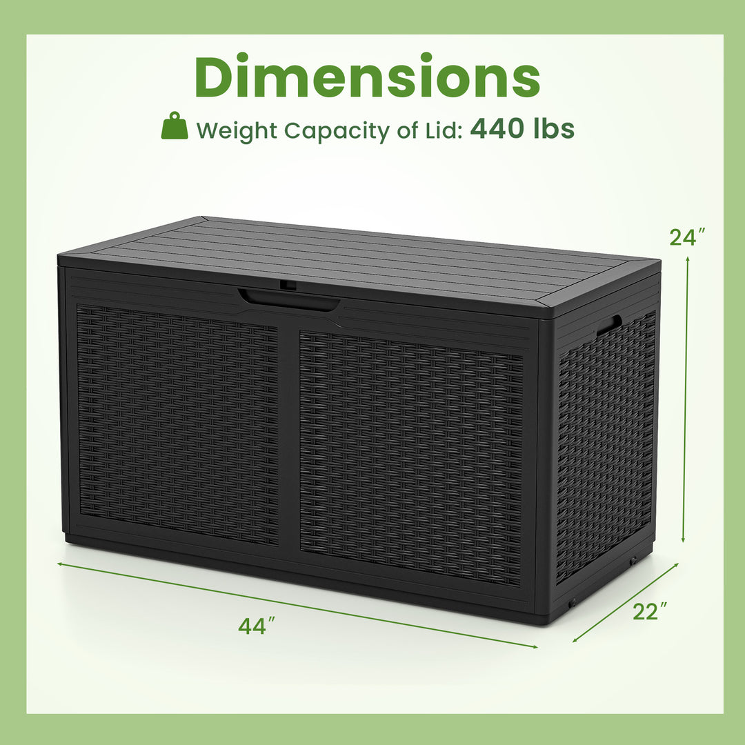 Giantex 100 Gallon Resin Outdoor Storage Box