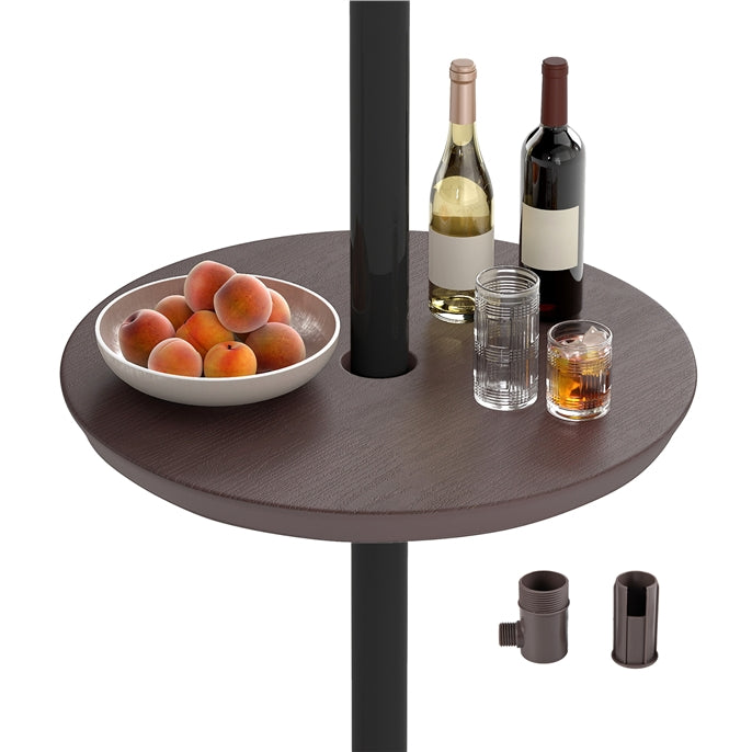Giantex Umbrella Table - 20" Outdoor Side Table with 1.5" Umbrella Hole, Height Adjustable Knob