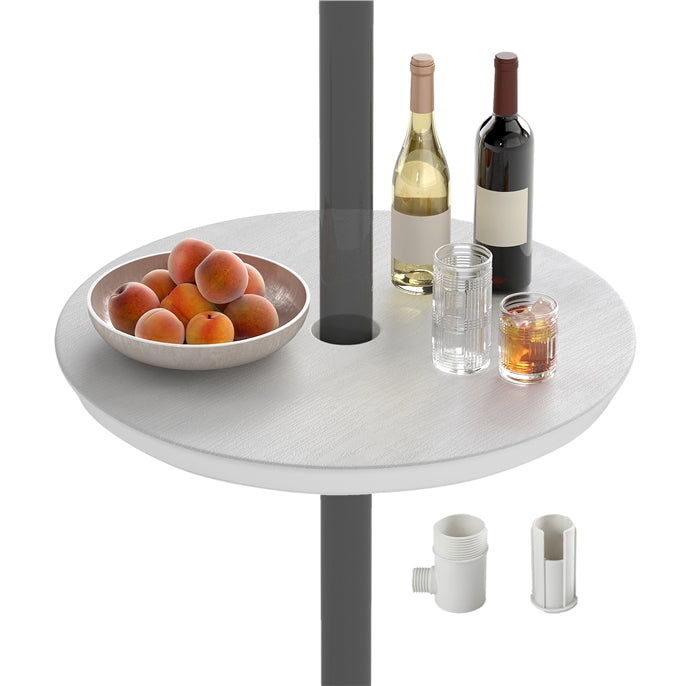 Giantex Umbrella Table - 20" Outdoor Side Table with 1.5" Umbrella Hole, Height Adjustable Knob