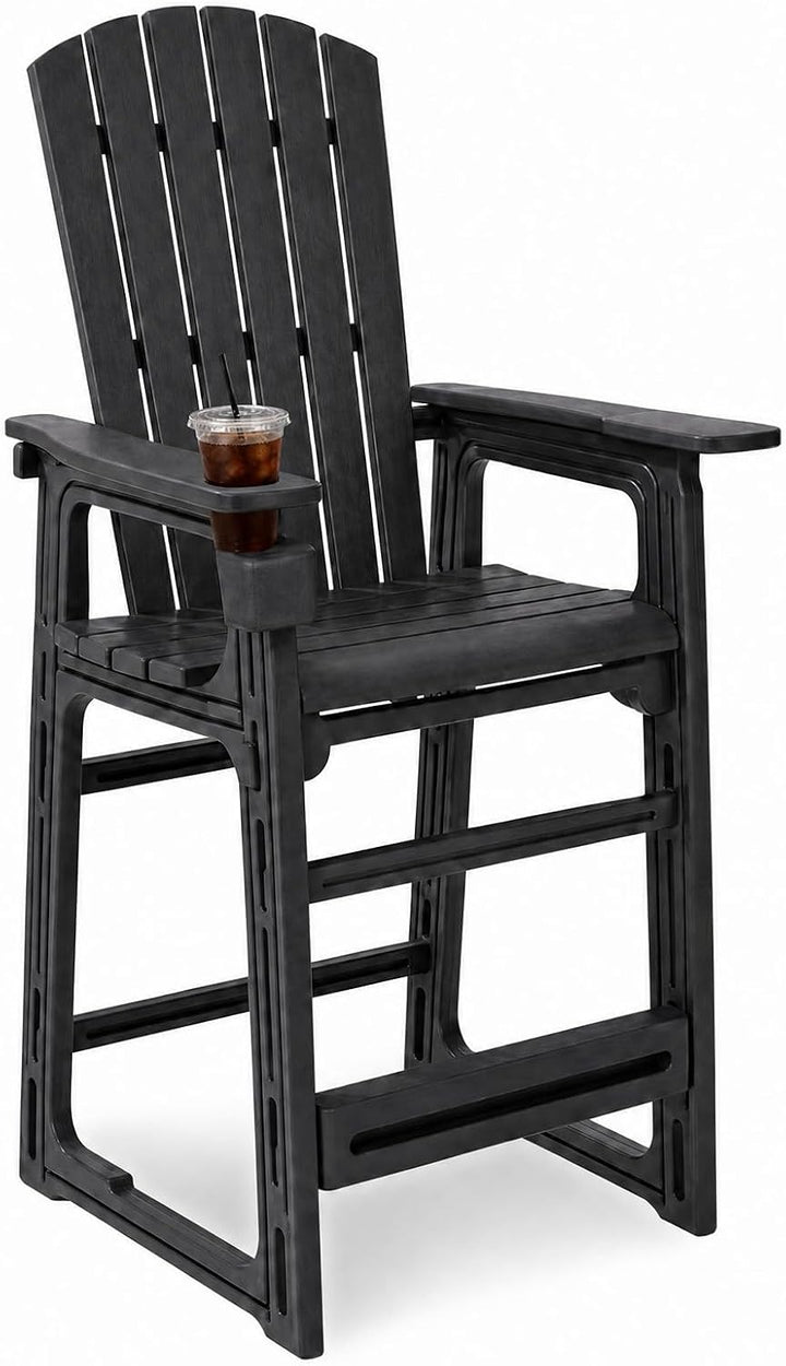 GIANTEX Outdoor Bar Stool 29 Inch Tall Adirondack Chair
