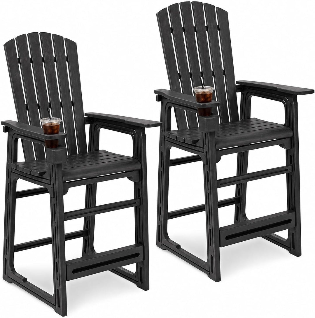 GIANTEX Outdoor Bar Stool 29 Inch Tall Adirondack Chair