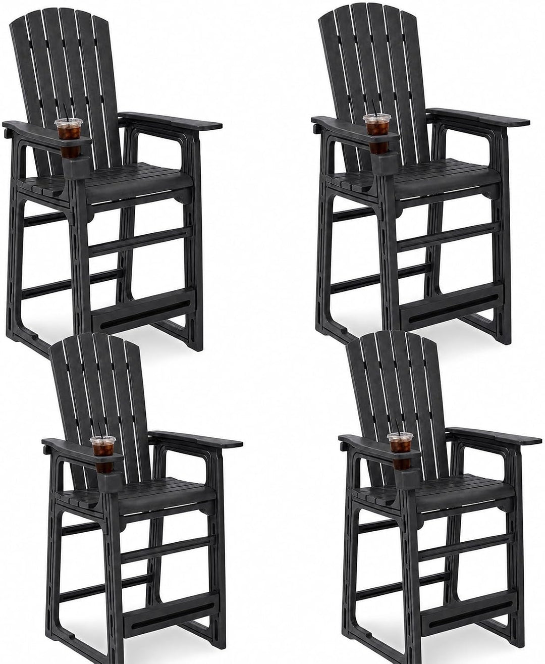 GIANTEX Outdoor Bar Stool 29 Inch Tall Adirondack Chair