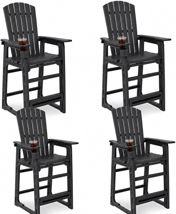 GIANTEX Outdoor Bar Stool 29 Inch Tall Adirondack Chair