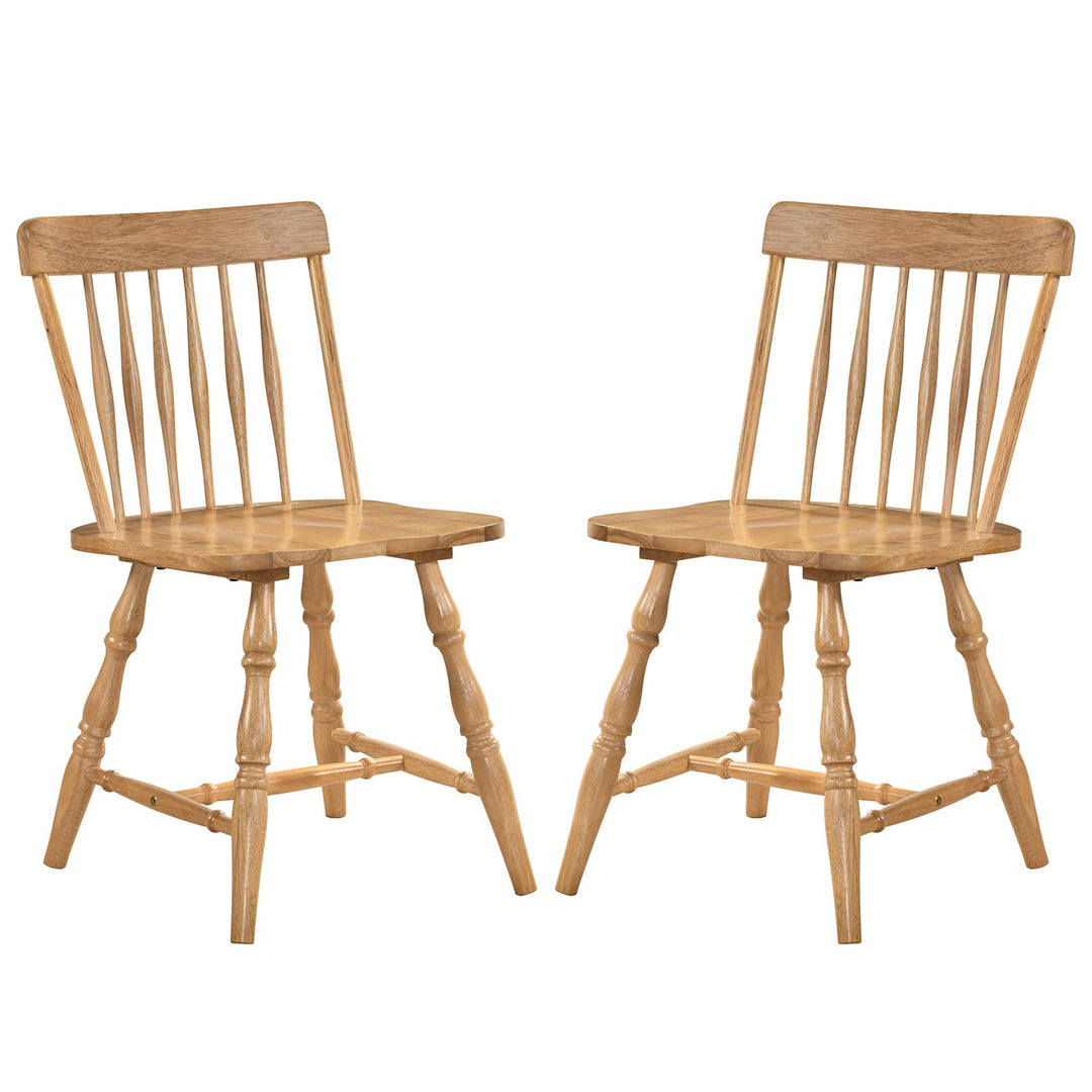 Giantex Windsor Dining Chairs Set of 2/4 with Turned Legs &amp; Curved Spindle Back