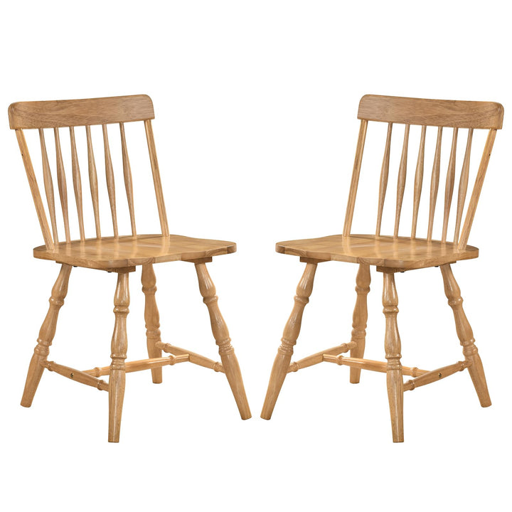Giantex Windsor Dining Chairs Set of 2/4 with Turned Legs &amp; Curved Spindle Back