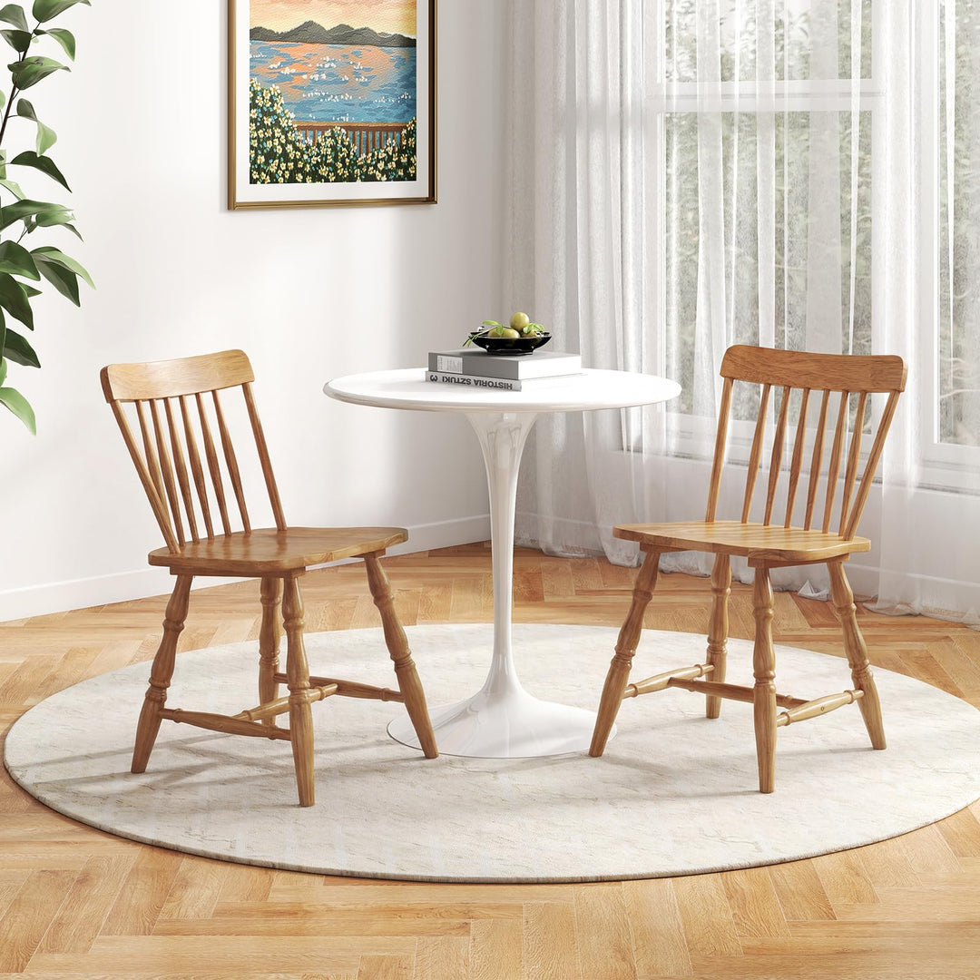 Giantex Windsor Dining Chairs Set of 2/4 with Turned Legs &amp; Curved Spindle Back