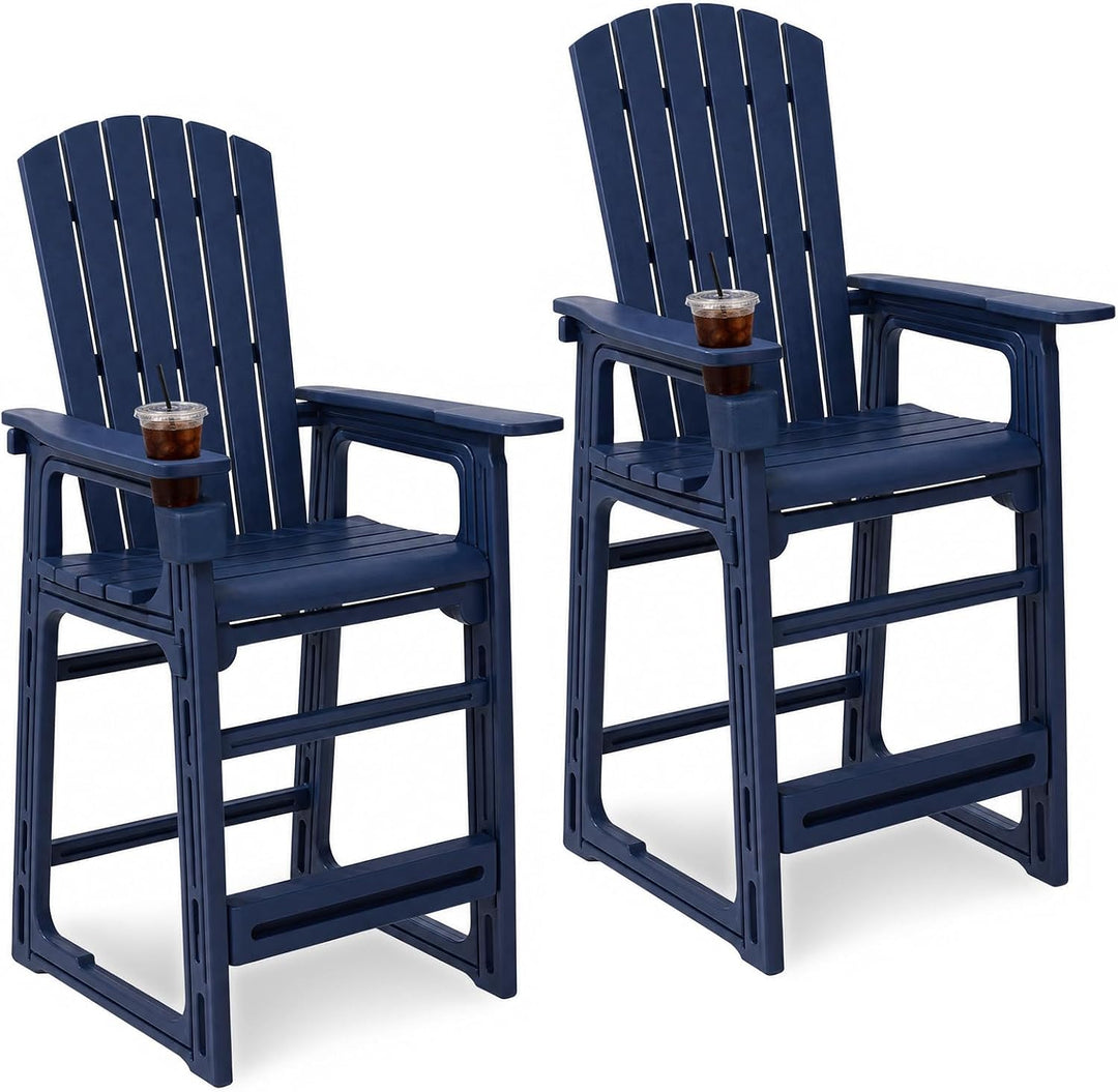 GIANTEX Outdoor Bar Stool 29 Inch Tall Adirondack Chair