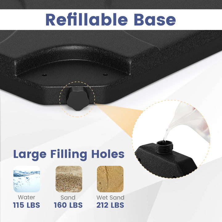 Umbrella Base Stand Patio Offset Square Base