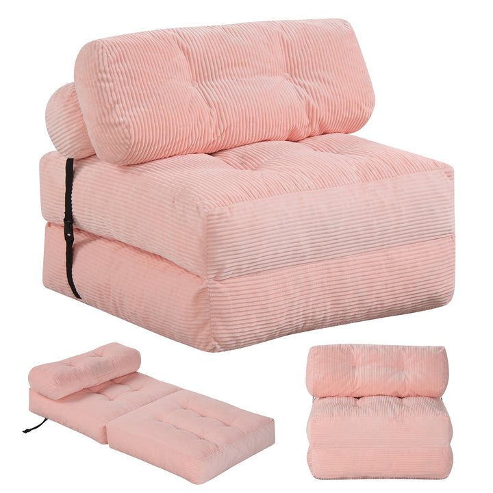 Folding Sofa Bed, Convertible Sleeper Chair with Pillow