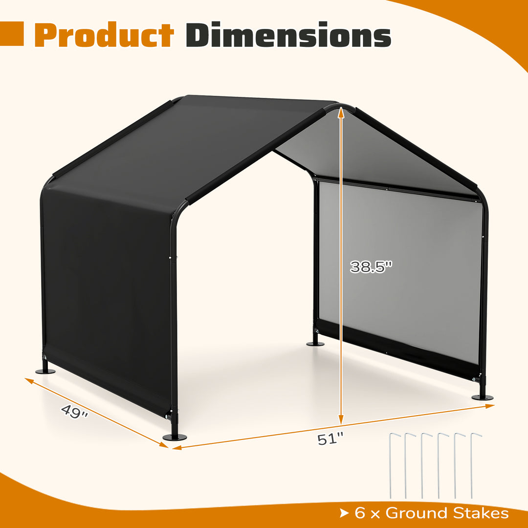 Giantex Outdoor Dog Shade Shelter Canopy 4'x 4'x 3.5' Waterproof Pet Tent with PU Coating