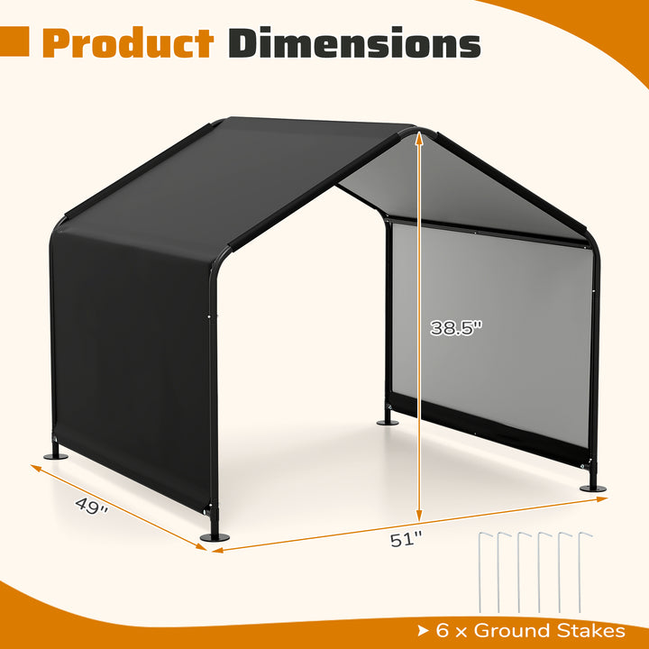 Giantex Outdoor Dog Shade Shelter Canopy 4'x 4'x 3.5' Waterproof Pet Tent with PU Coating