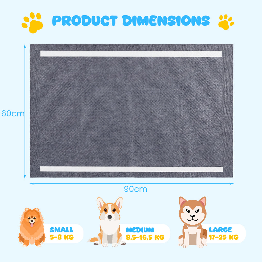 Giantex 150-Pack 36" x 24"/24" x 24" Charcoal Dog Pee Pads