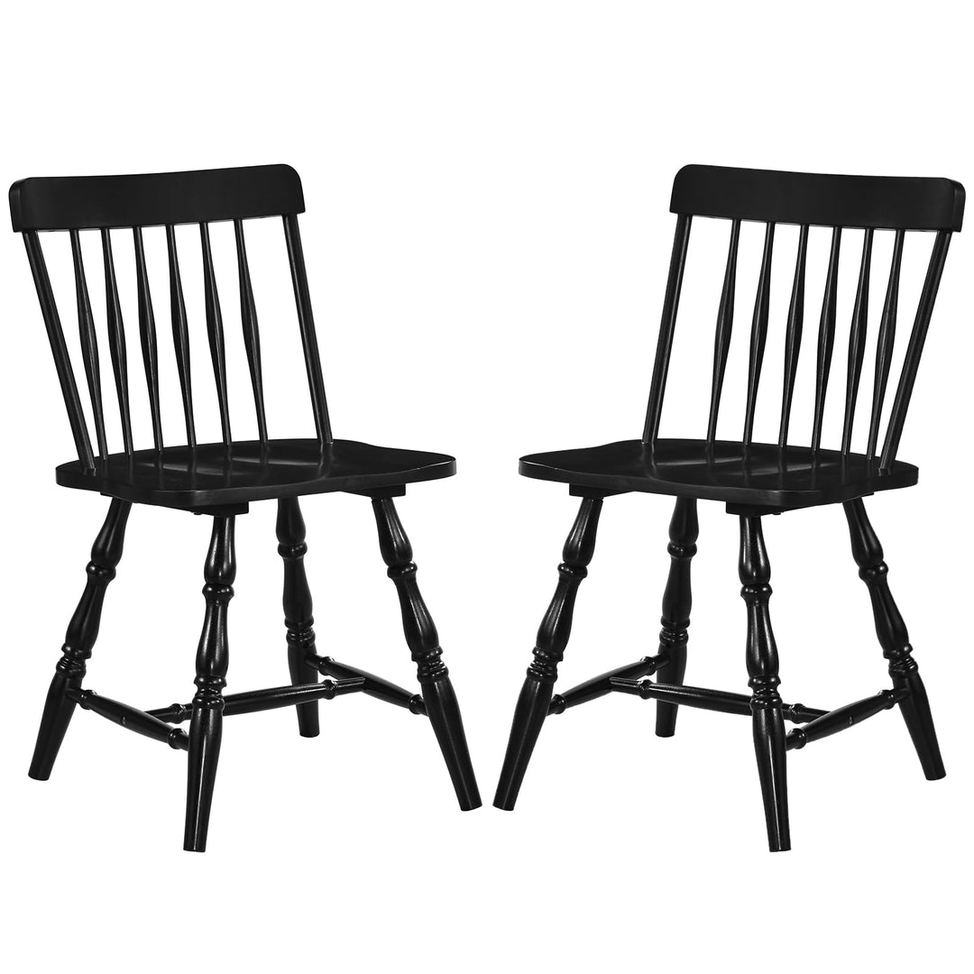 Giantex Windsor Dining Chairs Set of 2/4 with Turned Legs &amp; Curved Spindle Back