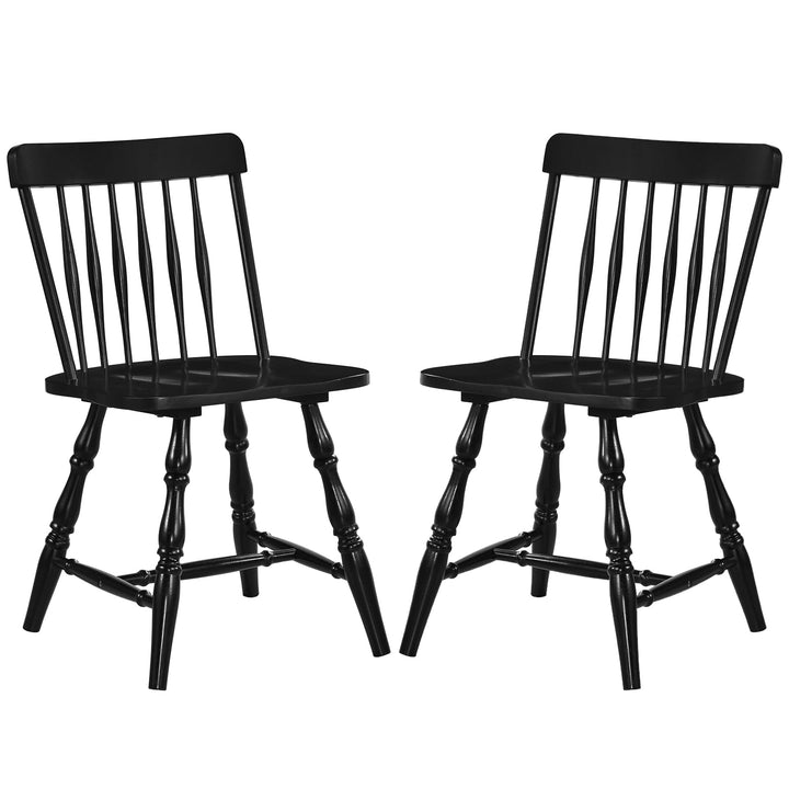 Giantex Windsor Dining Chairs Set of 2/4 with Turned Legs &amp; Curved Spindle Back