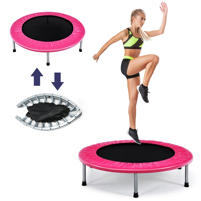 Giantex Folding Mini Trampoline Portable Recreational Fitness Trampoline