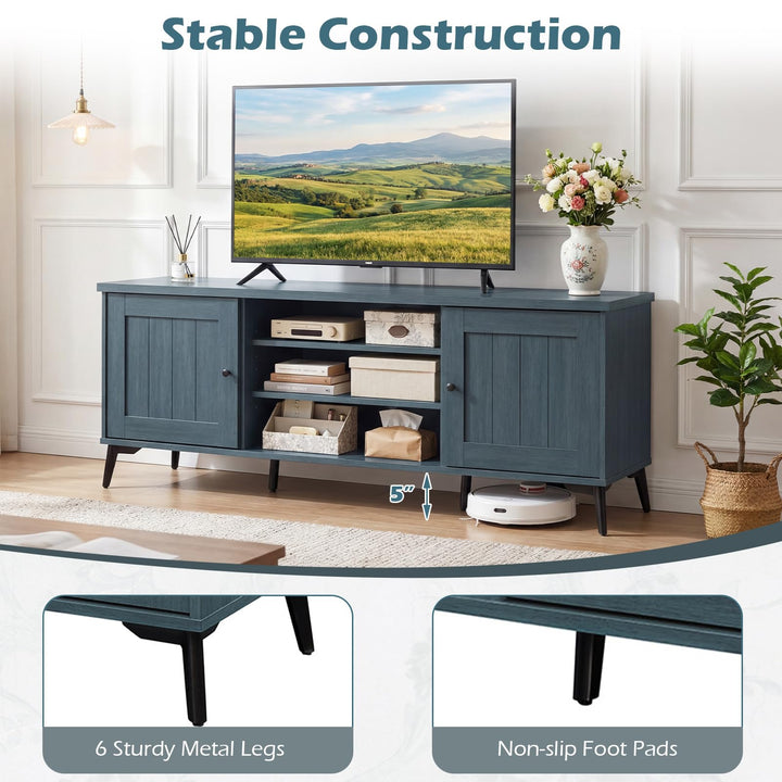 Giantex 2-Door TV Stand for TVs up to 65" with 2 Storage Cabinets &amp; 4 Adjustable Shelves