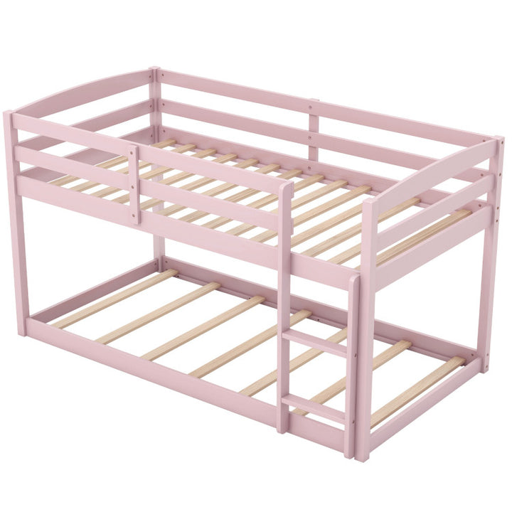 Giantex Solid Wood Twin Over Twin Bunk Bed Frame