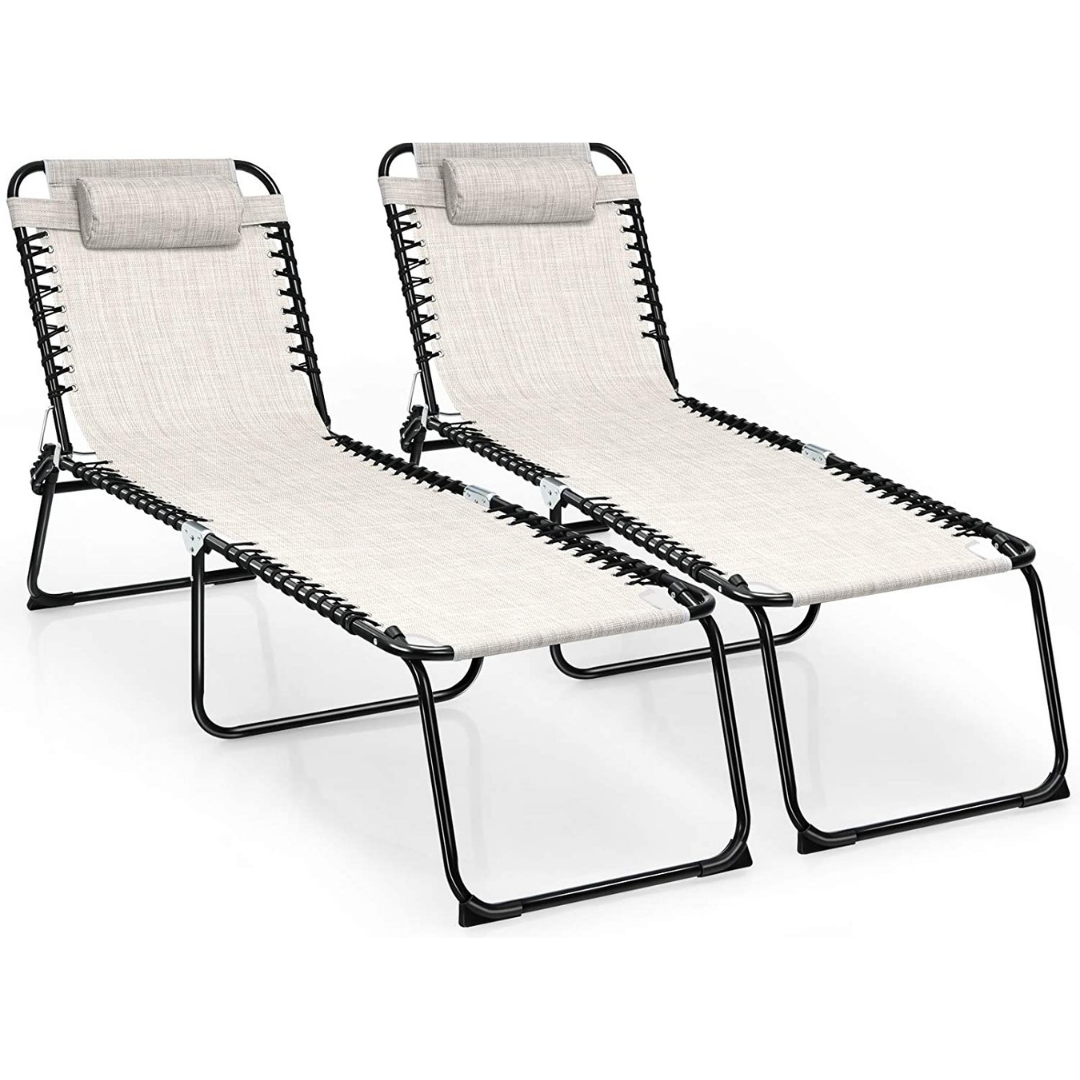 Giantex Outdoor Chaise Lounge Adjustable Sunbathing Seat