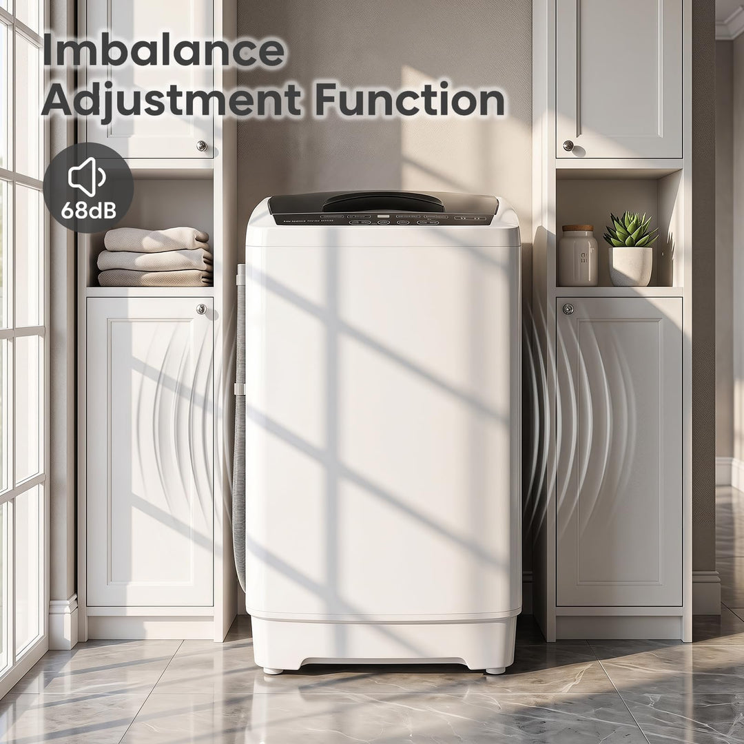Giantex 9.93LBS Portable Washing Machine | Top Load Full-Automatic with 6 Water Level &amp; 8 Cycle