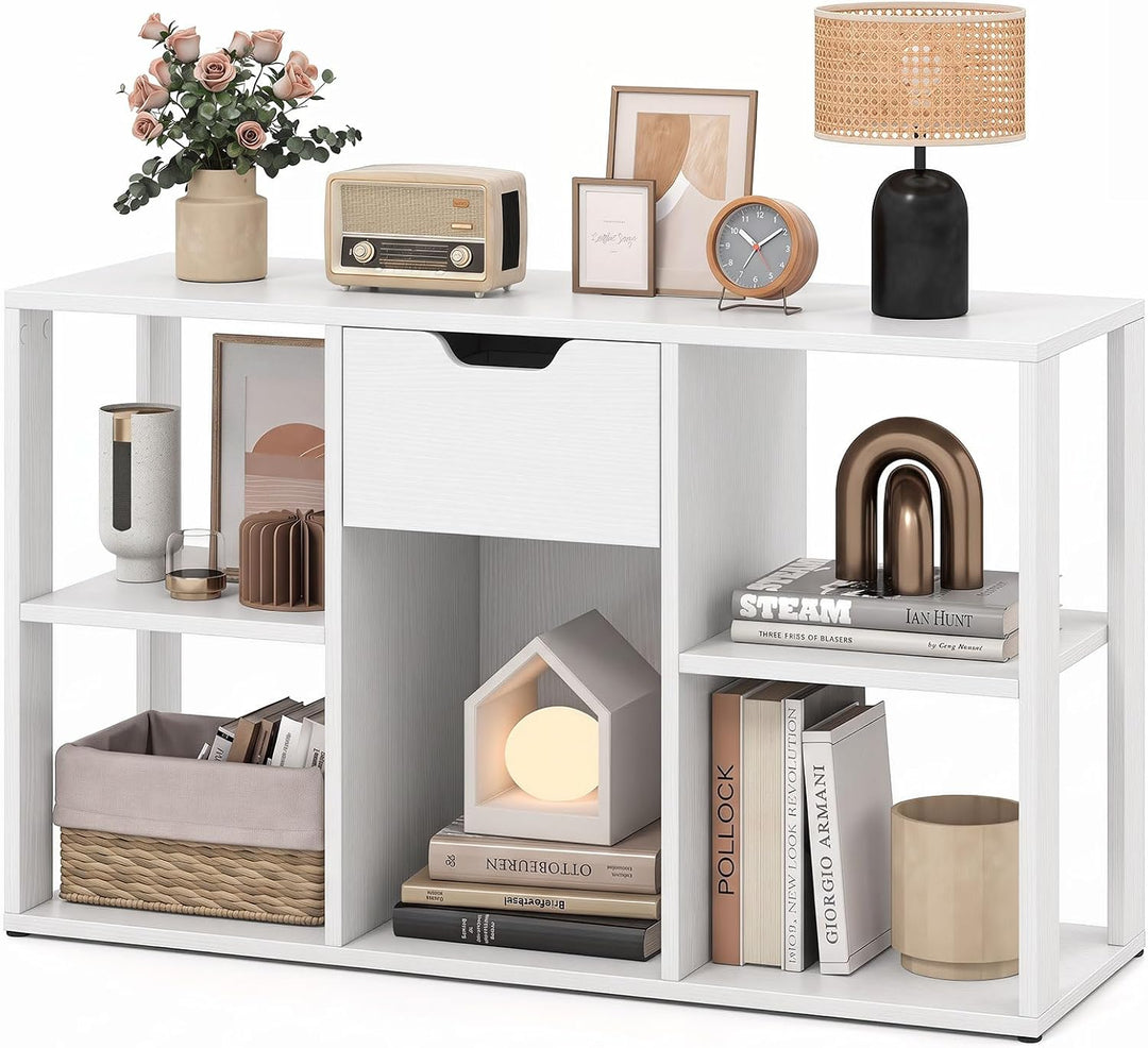 GIANTEX 5-Cube Storage Organizer with Drawer, 3-Tier Bookcase