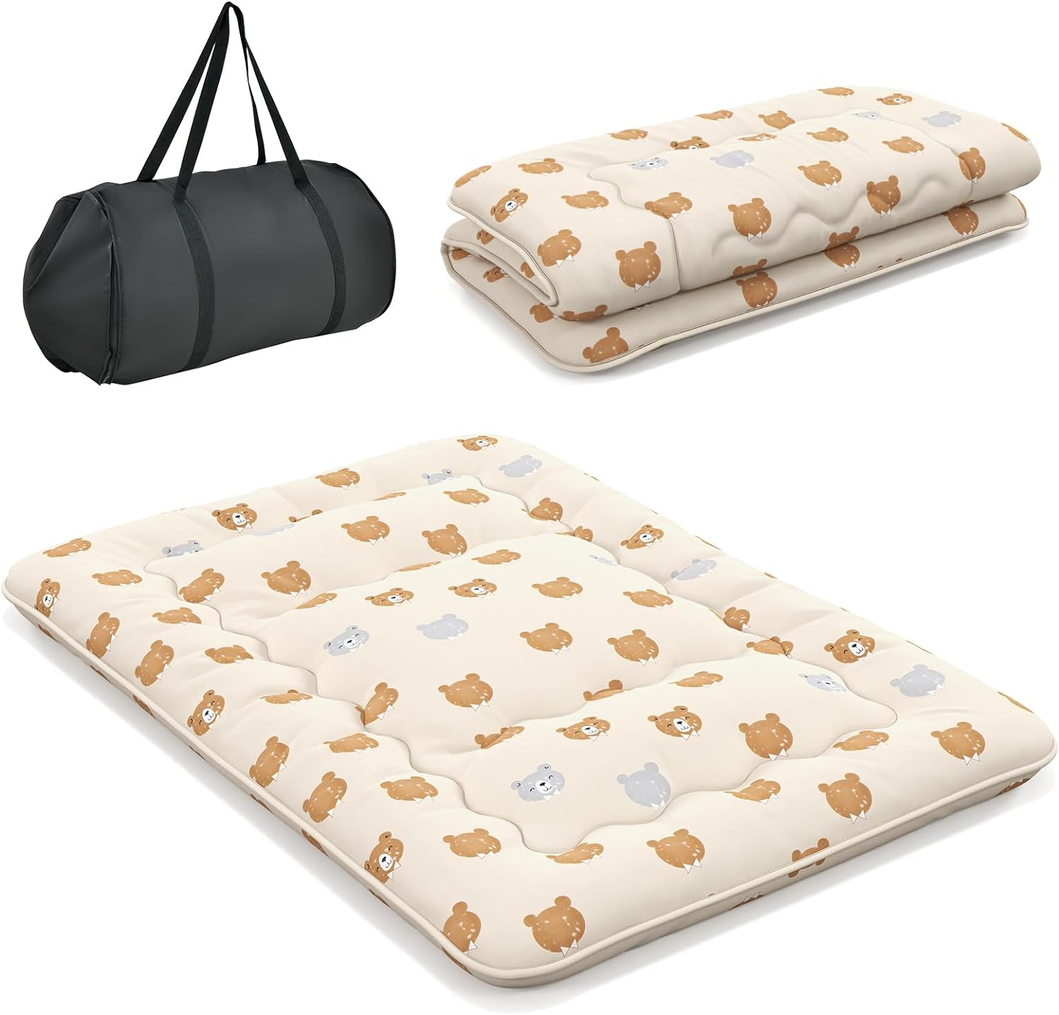 Giantex Japanese Floor Mattress Futon Mattress, Roll Up Mattress Tatami Mat with Washable Cover and Carry Bag