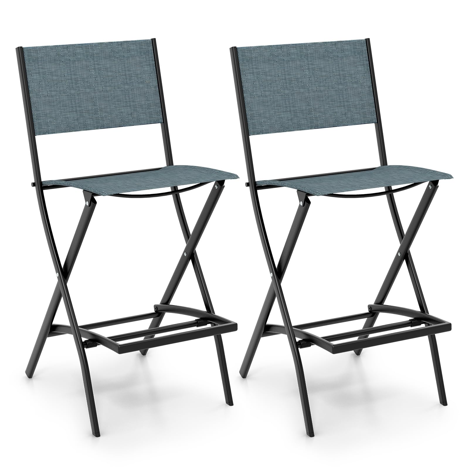 Giantex Folding Patio Bar Chairs Set of 6