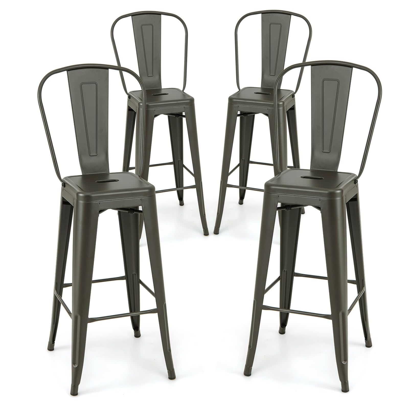 Giantex Metal Bar Stools Set of 4