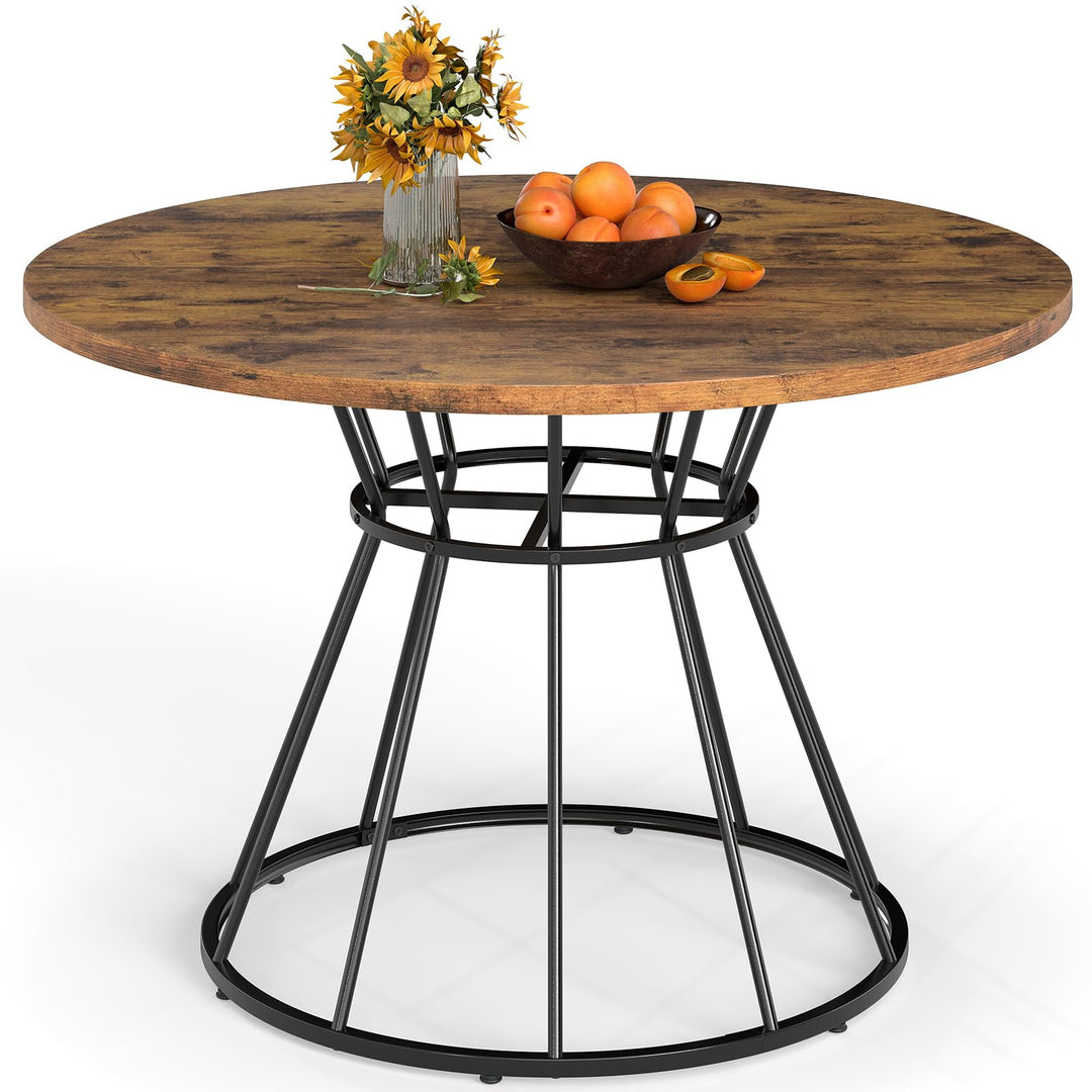 Giantex 47" Round Farmhouse Kitchen Table for 4