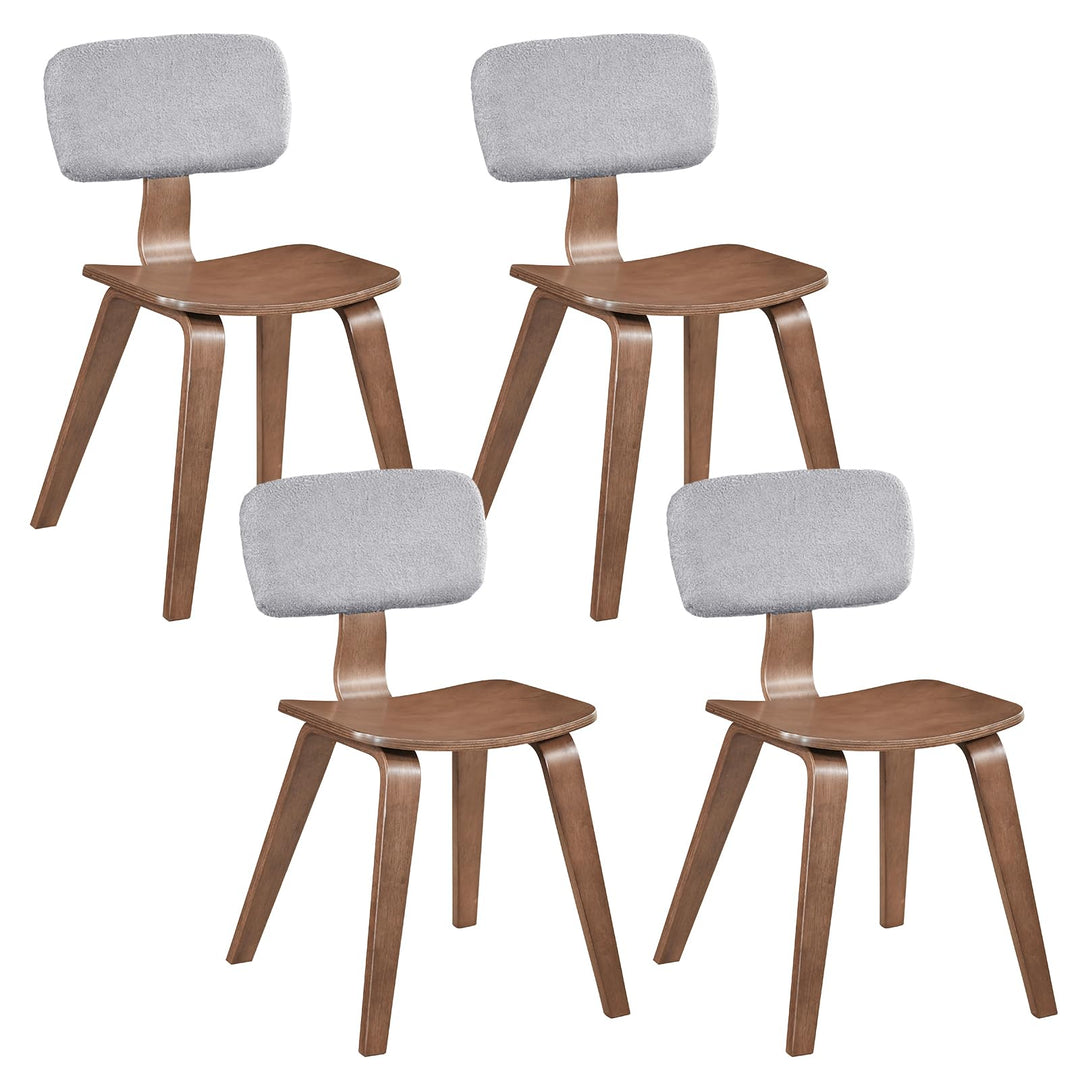 Giantex Dining Chairs Set of 4/2 Teddy Velvet Padded Backrest &amp; Ergonomic Seat