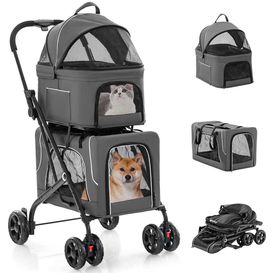 stroller for two dogs Giantex Double Dog Stroller
