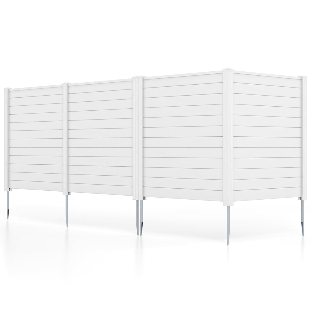 Giantex Air Conditioner Fence 2 Panels - 48''W x 48''H Outdoor Privacy Screen with Upgraded Metal Stakes