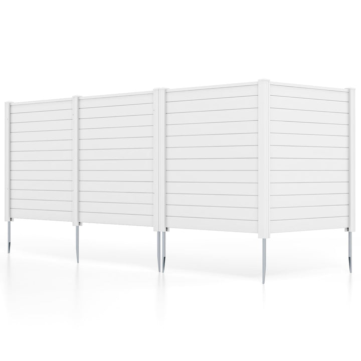 Giantex Air Conditioner Fence 2 Panels - 48''W x 48''H Outdoor Privacy Screen with Upgraded Metal Stakes