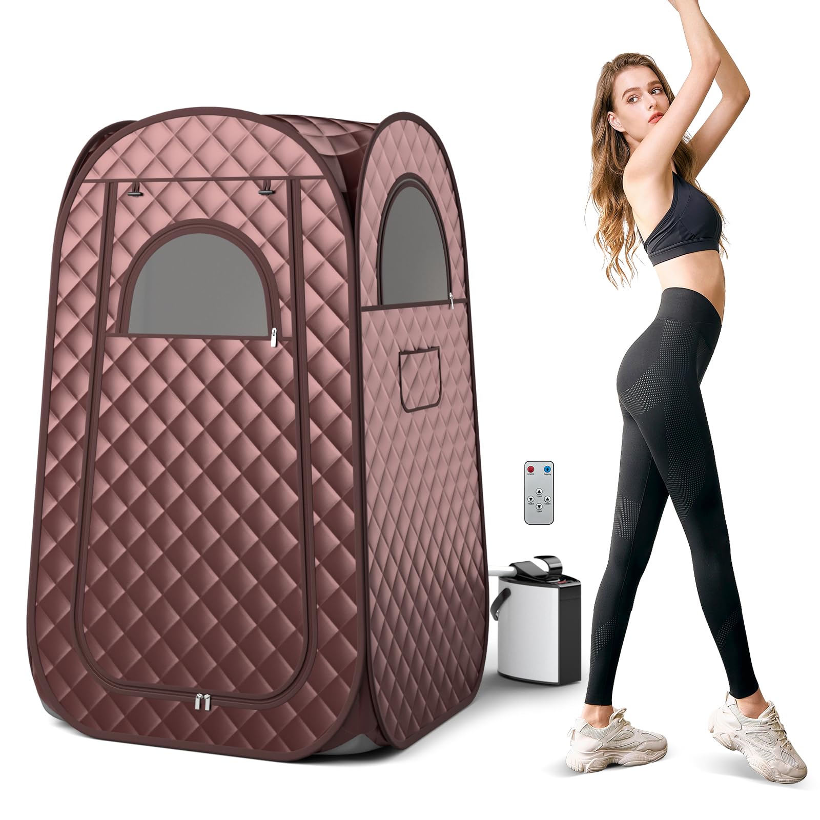 Giantex Portable Sauna, Full Body Steam Sauna w/ 3L Steam Box