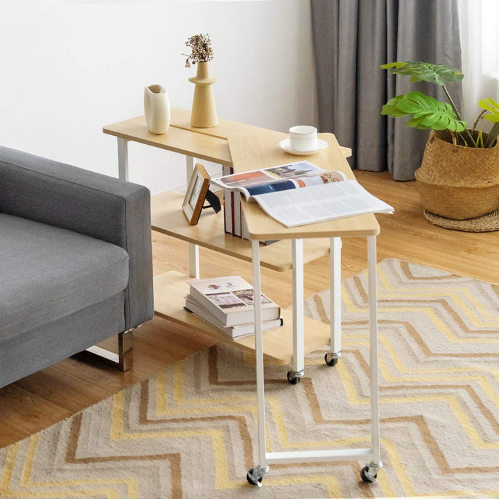 Giantex 360° Free Rotating Sofa Side Table