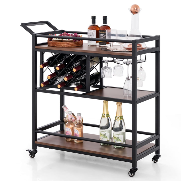 Giantex Bar Cart, 3 Tier Serving Cart for Home
