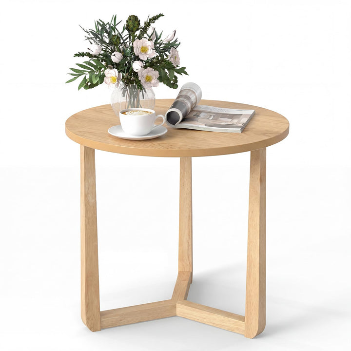 Giantex Round Side Table Set of 1/2  Compact Accent Bedside Night Stand for Living Room Bedroom