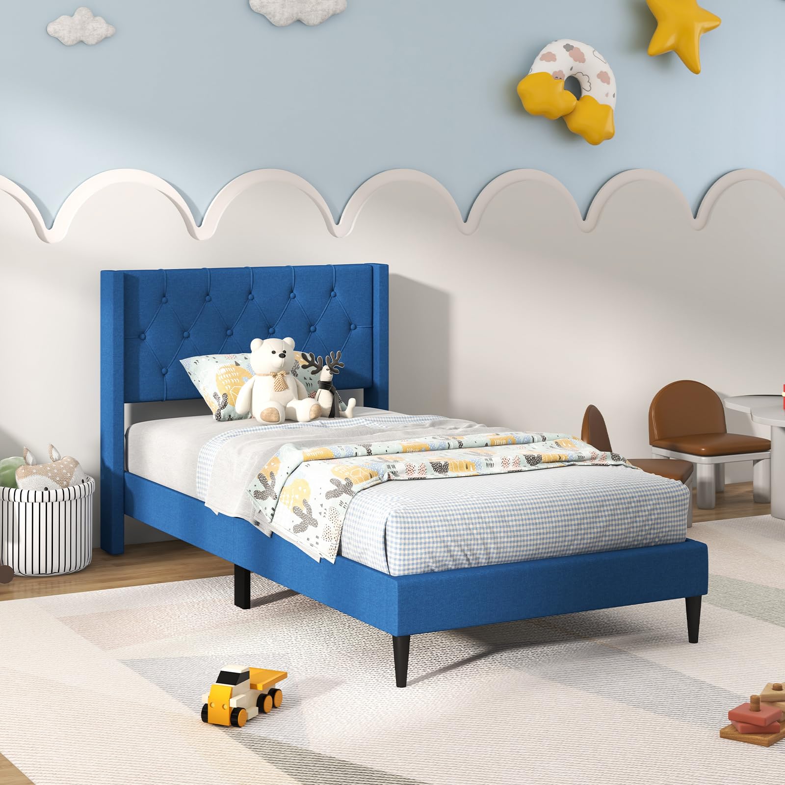 Giantex Platform Bed Frame with Wingback